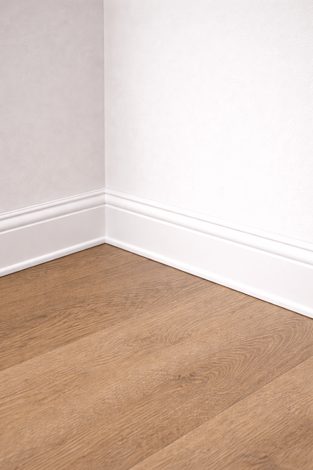 Completed skirting board fitting
